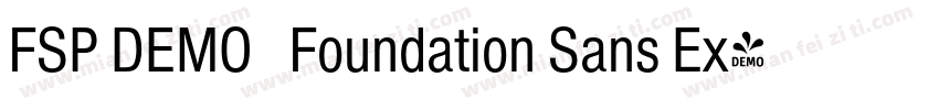 FSP DEMO   Foundation Sans Ex字体转换